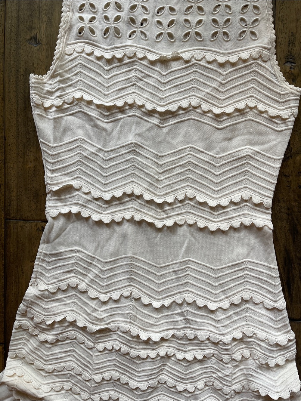 Ulla Johnson Lakshmi Eyelet Scallop Trim Knit Midi Dress - Picture 9 of 15